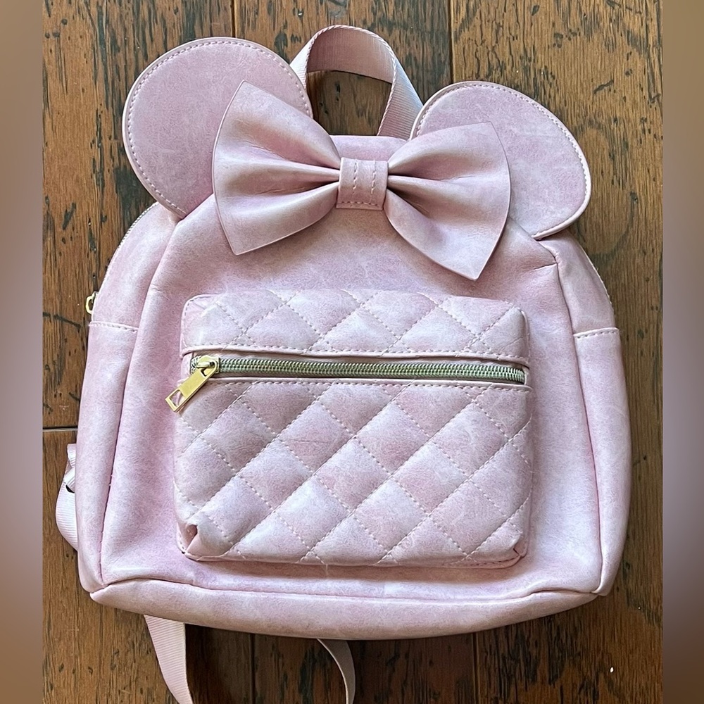 Pink Minnie Mouse Backpack with Bow